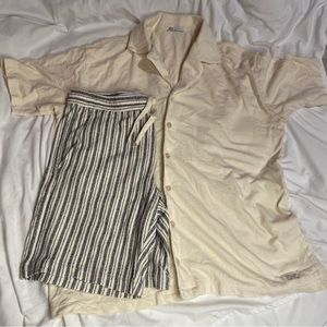 Zara Button Down & Short set.